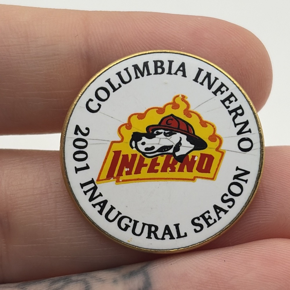 Columbia Inferno‎ ECHL Hockey Team 2001 Inaugural Season Lapel Hat Pin